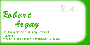 robert argay business card